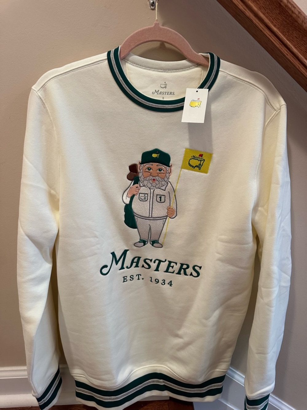 Masters Gnome Golf Crewneck Sweatshirt 2026 - Cream & Green